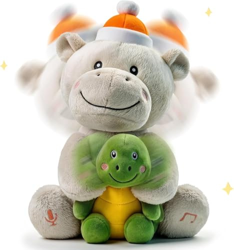 eJog Pup Dancing Talking Baby Music Toy, Mimicking Twisting Electronic Soft Plush Hippo Toy with Record & Repeating What You Say, Singing Interactive Baby Toy for Boys Girls Kids