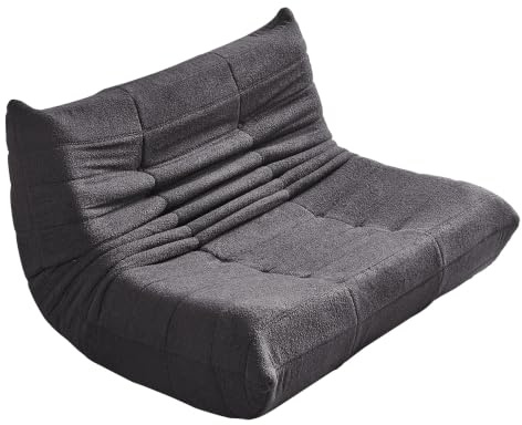 okwish Bodensofa mit ergonomischem Design, 2er Sofa, Grau, 149 cm breit
