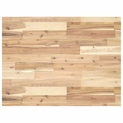 Piano in legno massiccio non trattato, 100 x 60 x 4 cm, rettangolare, robusto, per bagno, cucina, banco da lavoro, durevole
