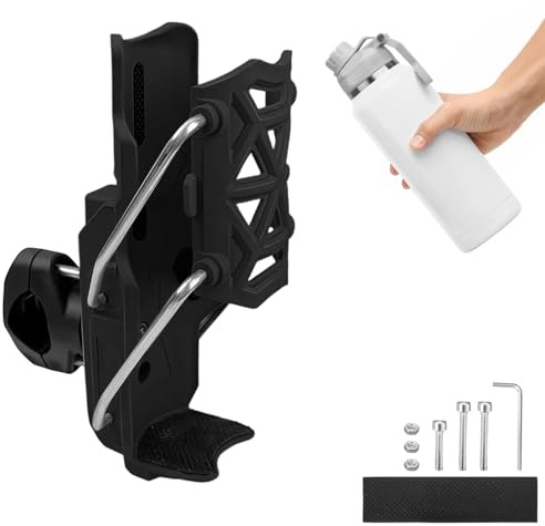 MUNTE Trinkflaschenhalter Fahrrad Adaptiv, 360° Rotation Fahrradflaschenhalterung, Automatische Klemmung, Flaschenhalter Motorrad für Trinkflaschen 32 bis 77 mm, für E-Bikes, Motorräder, Fahrräder