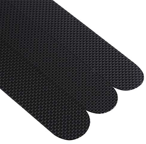 Zerodis Material Peva para Baño, Pegatinas Antideslizantes Impermeables para Bañeras y Duchas, Cinta Antideslizante de 14,96x0,78 Pulgadas, 12 Uds. (BLACK)