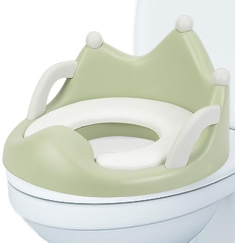 Siège de toilette pour enfant, siège d'entraînement toilettes - Siège de toilette confortable et antidérapant pour avec poignées | Entraîneur de toilettes étanche avec dossier, siège d'entraînement de