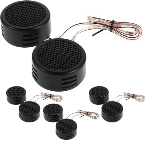 ROMISBABA 4 Paia Tweeter Dome per Auto Altoparlanti Adatti per Modifica Audio Veicolare Output Alta Frequenza Bilanciato e Compatibile con Impianti Stereo Auto