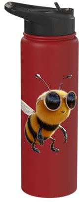 Bee Motif Beekeeper Bees Daddy Sweet Honey Cute Bee Stainless Steel Insulated Water Bottle