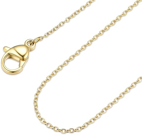 Silvora Edelstahl Kette Damen Herren 1mm dünne Halskette 316L Hypoallergen | Lange Verstellbar 41/46/51/56/61/66/71cm Silber/Gold Minimalistische Panzerkette Ohne Anhänger Geschenk für Frauen