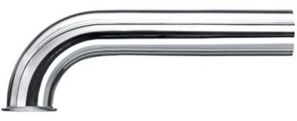 Schläfer 439104 | Abgangsbogen 90 Grad - 1 1/4 Zoll x diam32 mm - 230 mm Länge - zur Messing Wandrohr für Röhrensiphon Siphon, Geruchsverschluss Flaschensiphon, Verchromt
