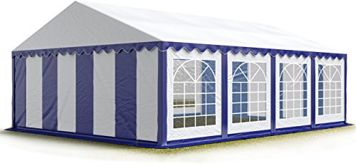 TOOLPORT 5x8 m Tente de réception/Barnum Bleu-Blanc Toile de Haute qualité PVC 700 N