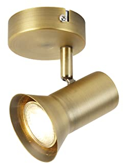 Qazqa karin - Spot plafond, plafonnier - 1 lumière - L 130 mm - Bronze - Design, Moderne, Rétro - éclairage intérieur - Salon I Chambre I Cuisine I Salle à manger