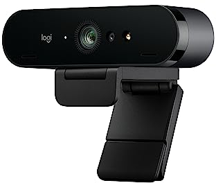 Logitech BRIO 4K Webcam, Ultra 4K HD Videoanrufe, Mikrofon mit Geräuschunterdrückung, HD Auto Lichtkorrektur, Breites Sichtfeld, funktioniert mit Microsoft Teams, Zoom, Google Voice,