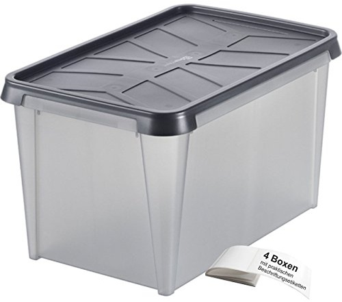 ORTHEX Smart Store DRY 45 / 4 wasserdichte Aufbewahrungsboxen im SET, inkl. Beschriftungsetiketten