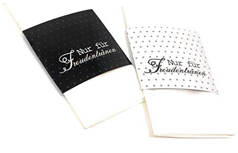 Banderolen für Freudentränen, 50 Stück, Banderolen für Taschentücher, Freudentränenbanderolen, Hochzeitsdeko, Kirchenheft, Gastgeschenk Hochzeit