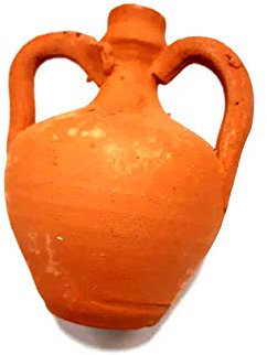 Generico 1 anfora Vaso 6-7 cm Circa Punta Terracotta per PASTORI PRESEPE San Gregorio ARMENO Mar + 1 Portachiavi