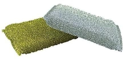 New 6 Pack Metallic Scouring Pads Non Stick Scratch Kitchen Scourer