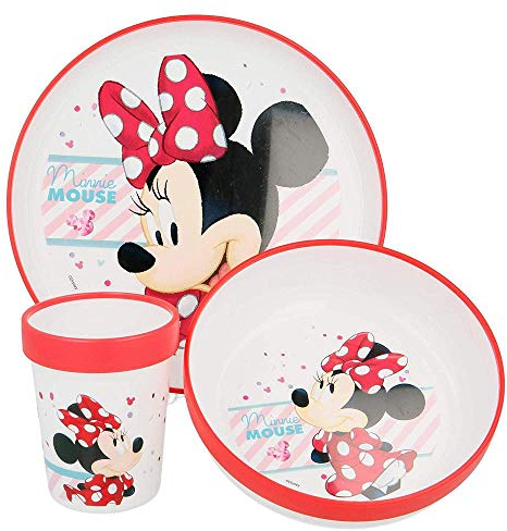 Disney Minnie Mouse 18881 - Juego de vajilla con 3 piezas