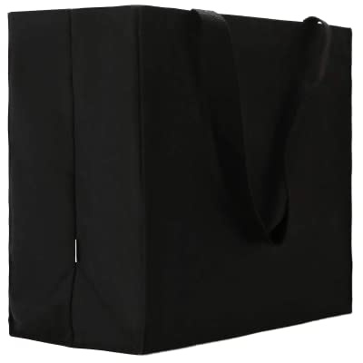Augbunny Durable 100% Cotton 12oz Canvas Heavy Duty Extra Large Grocery Bag Beach Tote Shopping Bag Multi Purpose Daily Use Tote