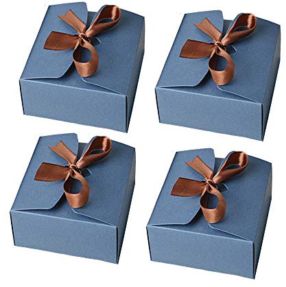 KanDery 30 Pack Paper Candy Boxes - Sweet Wedding Favour & Party Gift Boxes, Blue