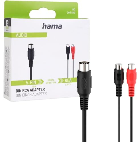 Audio-Adapter 2x Cinch-Kupplungen auf 5-pol.-DIN-Stecker