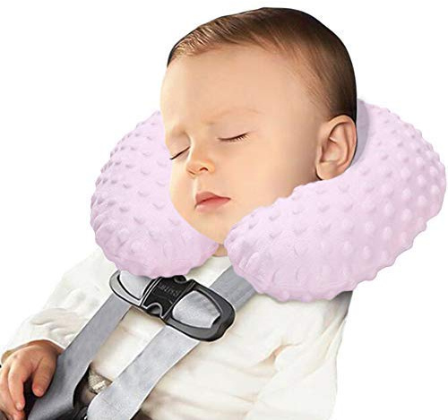 Oreiller de cou gonflable pour enfants, bébés, vacances, voyage, oreiller de soutien du cou pour bébé, oreiller confortable et léger, coussin de soutien du menton, soutien de la tête et du cou pour