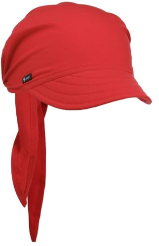 Lipodo Bandana Cap mit Schleifenbindung Damen Sonnencap Handmade in Italy Kopftuch mit Schirm Visor Baumwolle Mütze Damen Frühjahr Sommer