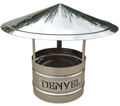 Copertura antipioggia per camino, copertura per camino, in acciaio inox, inserto per camino, cappa per camino, cappello per ventilazione, ventilazione, ventilazione (160 mm)