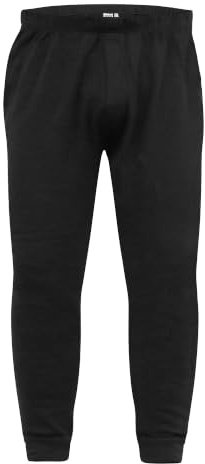 D555 Termiska långkalsonger för män i svart, 3XL-6XL