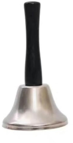 Weihnachtsmann Holzhandglocke Weihnachtsglocke Dekoration Gold Silber Schulglocke Weihnachtsbedarf-Silber