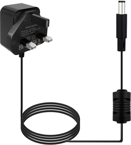 HOEREV Guitar Pedal Power Adapter 9V DC Power Cord Current 1A 1000 mA Tip Negative for Guitar Pedal Power Supply (9V1A), UK