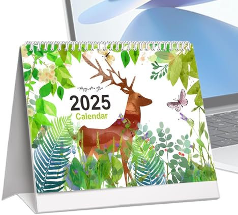Hirsch Monatskalender 2025 - Kalender Planer organisieren - Stilvoller Urlaubskalender Planer, kreativer stabiler Kalenderplaner zum Planen, Organisieren