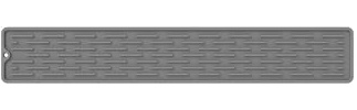 Tabletop Silicone Mat Silicone Work Table Mat for Drying Dishes Long Mat for Kitchen, Bathroom, Living Room, Balcony(35x8.8cm）(Gray)