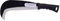 LI JIN No.2317 Lame japonaise en acier au manganèse en forme de faucille en forme de demi-lune, acier au carbone 33 cm, longueur totale de la lame 19 cm