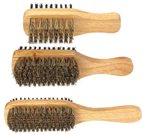 DEARMAMY 3stücke Bartbürste mit Griff aus Nylon für Männer Doppelseitig zum Reinigen Abgebrochener Haare und Styling Bartbürste für Friseursalons und Heimgebrauch für Persönliche Pflege