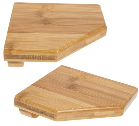 BIUDECO 2st Bamboo Hörnhylla Väggmonterad Förvaringshylla För Badrum Och Kök Modern Design Utan Borrlösning Stilren Och Mångsidig Förvaring