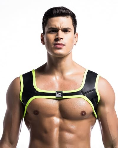 JOCKMAIL Uomo Petto Harness Spalla Uomini Neoprene Petto Harness Fitness Collare Collare Protezione Spalla, verde, S/M
