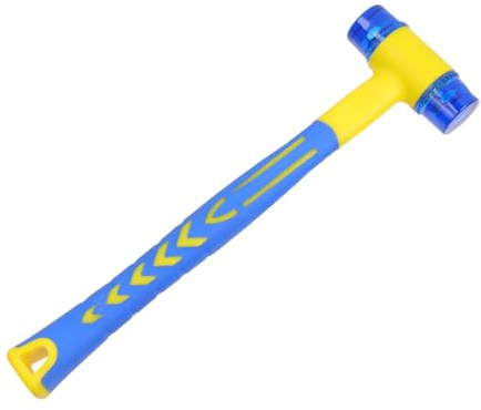 HEVSTIL Double-Sided Rubber Mallet Hammer with Soft Grip – 1.2 Face Shockproof Anti-Slip Small Hammer for Furniture Assembly, Jewelry Making & DIY Projects