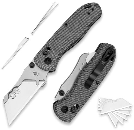 Kizer Drop Bear (dubbelskruvversion), fällkniv, fällkniv med kopplingsspärr EDC-fickkniv med 10 rakblad, fickkniv med fickklämma för män och kvinnor V3619JA3