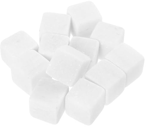 Warmhm 12 Pièces Marbre Réutilisables Blocs de Glace Froids pour Refroidissement sans Altération Accessoire Cadeau pour Amateurs de Vin et Whisky Surface Lisse et Résistante