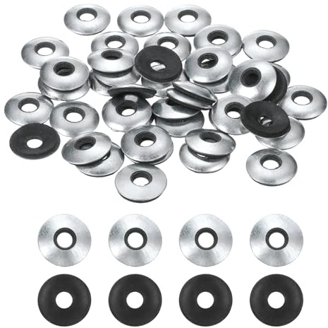 QUARKZMAN 120 Piezas Arandelas De Sellado De Goma EPDM Unidas. 7/32 x 5/8 | Arandelas De Goma Neopreno Con Hierro Galvanizado, Para Tornillos., Pernos., Paneles Metálicos., Maquinaria