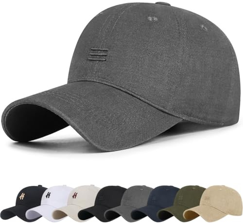 DURINM Cappellino con Visiera Unisex, Vintage Cappello da Baseball in Cotone, Regolabile Cappelli con Parasole, Cappellini in Cotone per Golf Baseball Ciclismo Tempo Libero Unisex