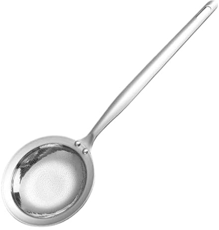 Filtri Cucchiaio Per Schiumarola A Maglia Fine - Colino In Acciaio Inossidabile, Filtro A Manico Lungo | Brodo Di Cottura, Salsa Per Friggitrice, Per Alimenti, Per Burro, Setaccio Per Z