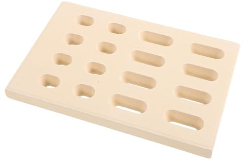 KONTONTY Ceramic Briquettes with Low Maintenance and Easy Installation Replacement Parts Heat Plate Beige Ceramic Flame Tamer for Gas Grill Burner Systems for Outdoor Bbq Cooking