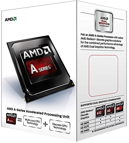 AMD AD6300OKHLBOX CPU (A4 6300 3.7GHz, SKT FM2, L2, 1MB, 65W, PIB)-Green and Black