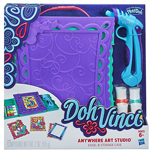 Play-Doh DohVinci Anywhere Art Studio Easel and Storage Case Set