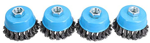 Brosse coupe fil 3 ROUE à 4-1/2 115mm meuleuse d'Angle Twist Knot 4 Pack TE243