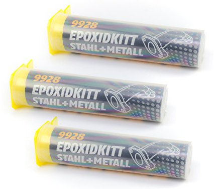 MANNOL Epoxidkitt Stahl + Metall Kleber 3 Stück á 56 g