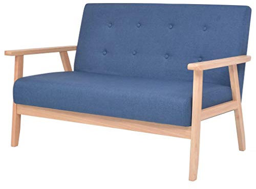 Tidyard Stoffsofa Schlafsofa mit Armlehnen 3-Sitzer Kleines Couch Mit Rückenlehne,Bettsofa, Schlafcouch,Sofagarnitur,Couchgarnitur,113,5 x 67 x 73,5 cm (B x T x H),Holzrahmen und Stoff
