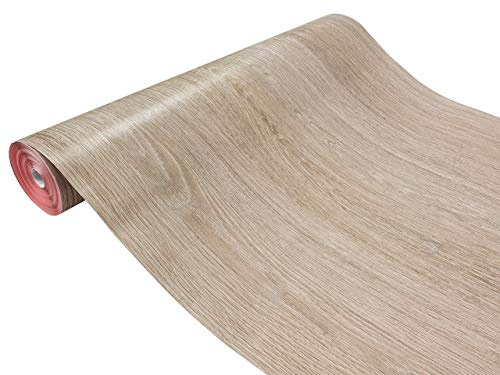 Klebefolie Möbel 67,5x490 cm | Möbelfolie selbstklebend in Holzoptik | Folie für Möbel zur einfachen Renovierung von Türen, Tischen und Regalen | Klebefolie dekorativ und abwaschbar | Eiche Kalk