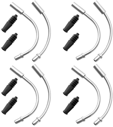 JPGhaha V Bremse Zubehör Fahrrad 4 Set V-Brake Bremszug Fahrrad Bremsen Rohr mit 8 Stück V-Bremsstaubstiefel und 8 Stück Bögen für Mountainbikes