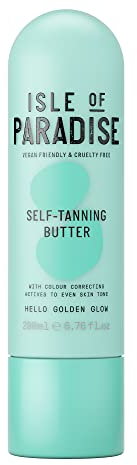 Isle of Paradise Selbstbräunungsbutter (200 ml) Gradual Self Tan Butter, kombiniert Hautpflege und Selbstbräunung, natürliche Inhaltsstoffe & vegan