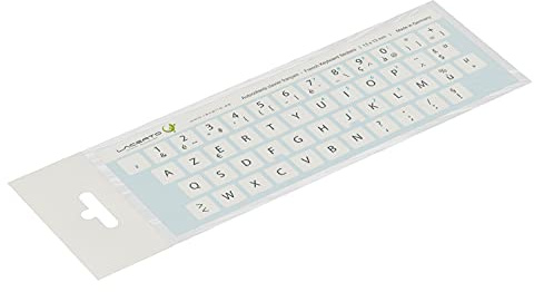 Lacerto® 13x13 mm - Autocollants français AZERTY - Pour claviers PC et ordinateur portable - Avec stratifié mat résistant aux rayures | French Keyboard Stickers | Couleur: blanc