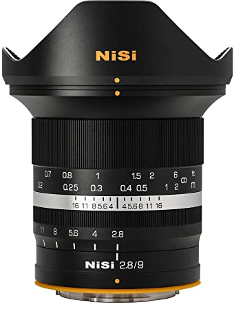 NiSi 9mm F2.8 ASPH Objetivo APS-C Súper Gran Angular para Canon Montura RF | Sistema APS-C ultra gran angular